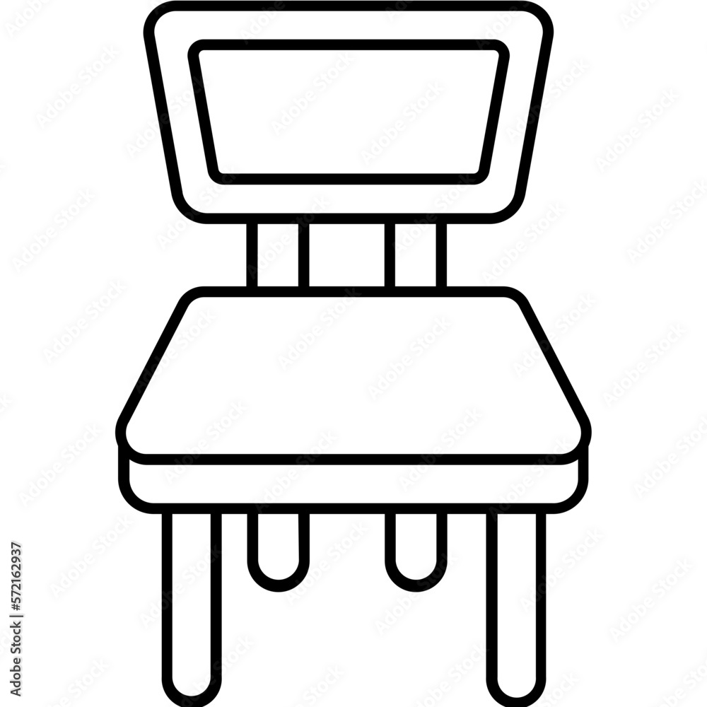 Chair Outline vector icon which can easily edit


