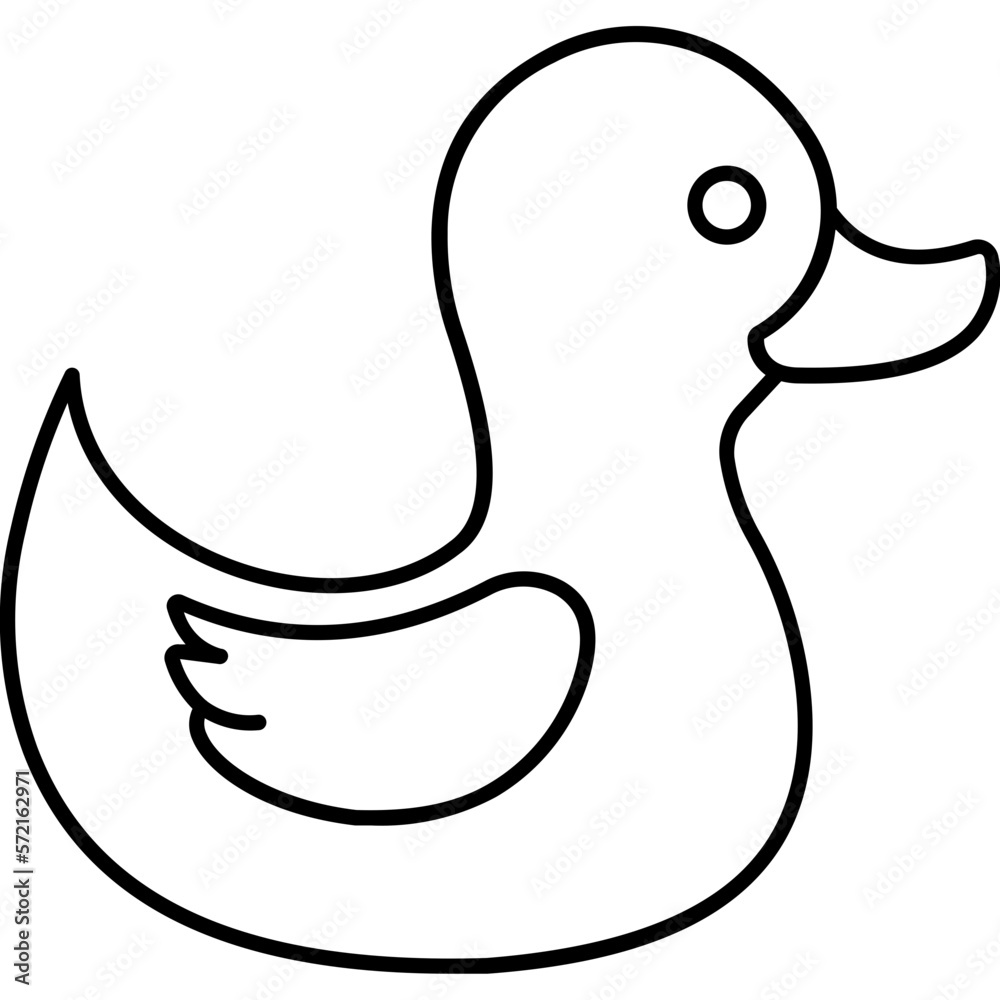Baby duck Outline vector icon which can easily edit

