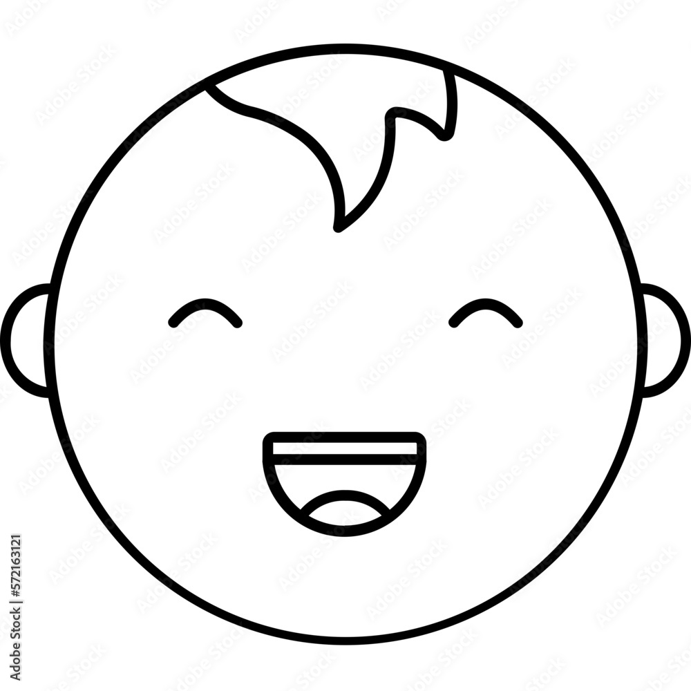 Baby face Outline vector icon which can easily edit
Baby face Outline vector icon which can easily edit