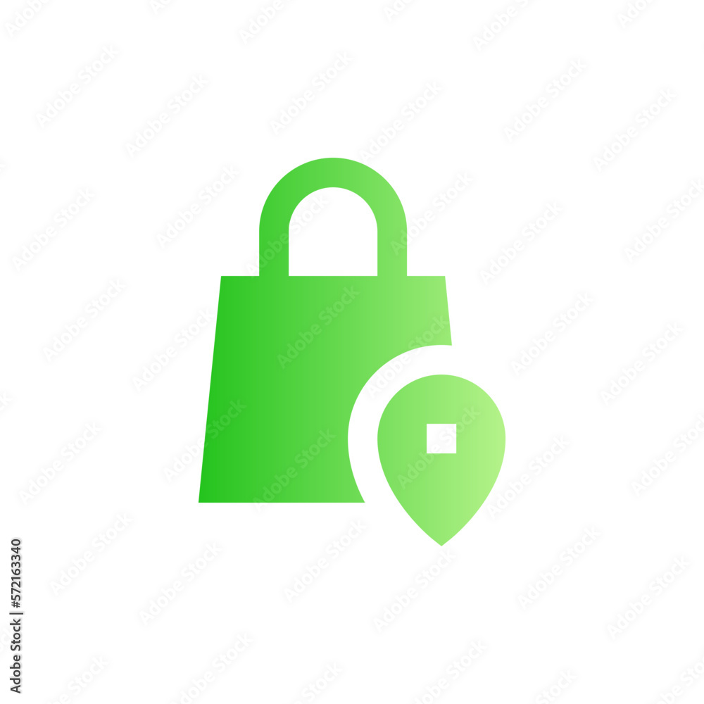 shopping bag flat gradient icon shopping bag flat gradient icon