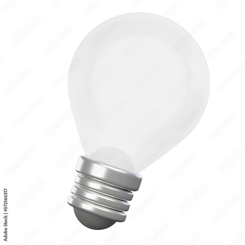 3D Light Bulb Idea Innovation Concept Technology Energy Inspiration Creative Electricity