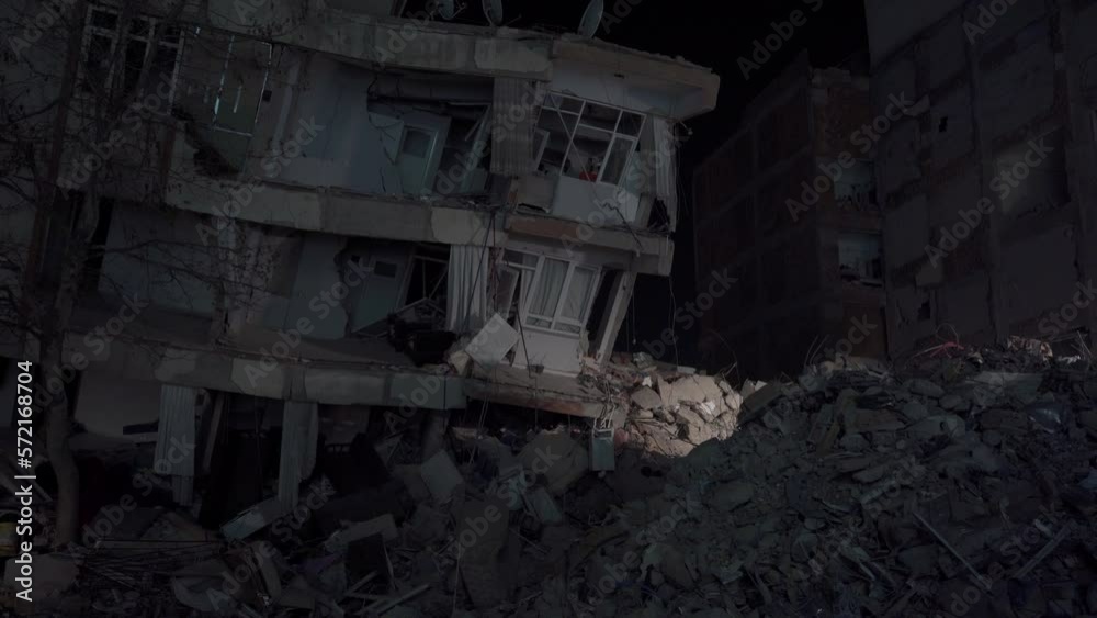 Multi-storey buildings destroyed in the earthquake. People who died under the rubble. Buildings destroyed in the 7.7 magnitude earthquake. Turkey Earthquake – Kahramanmaras- 6 February 2023. Multi-storey buildings destroyed in the earthquake. People who died under the rubble. Buildings destroyed in the 7.7 magnitude earthquake. Turkey Earthquake – Kahramanmaras- 6 February 2023.