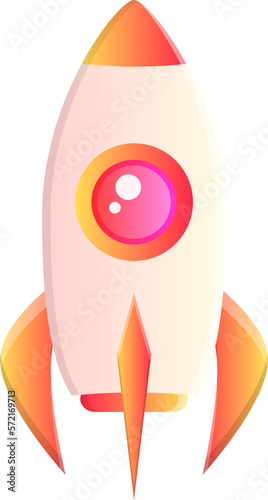 isolated rocket ship png
