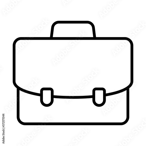 Business bag icon, briefcase vector icon. Suitcase, portfolio symbol, linear style pictogram isolated on white.