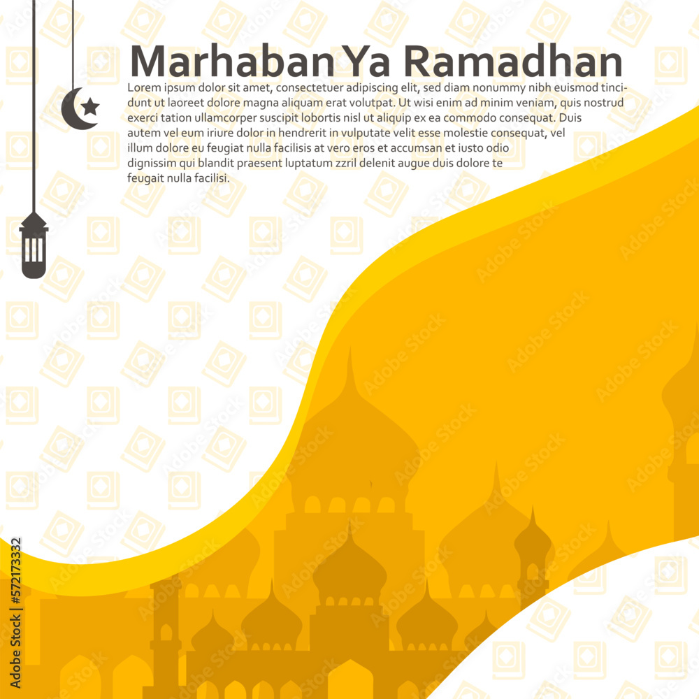 Ramadan Social Media Post design. A good template for advertising on social media. Perfect for social media posts, background, and web banner internet ads
