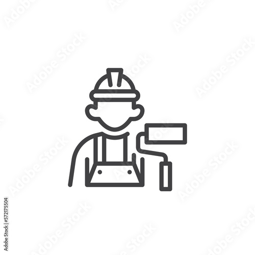 Painting service line icon