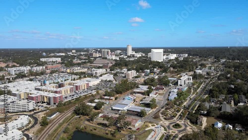 Tallahassee Florida Aerial View on a Sunny Day Tracking Right photo