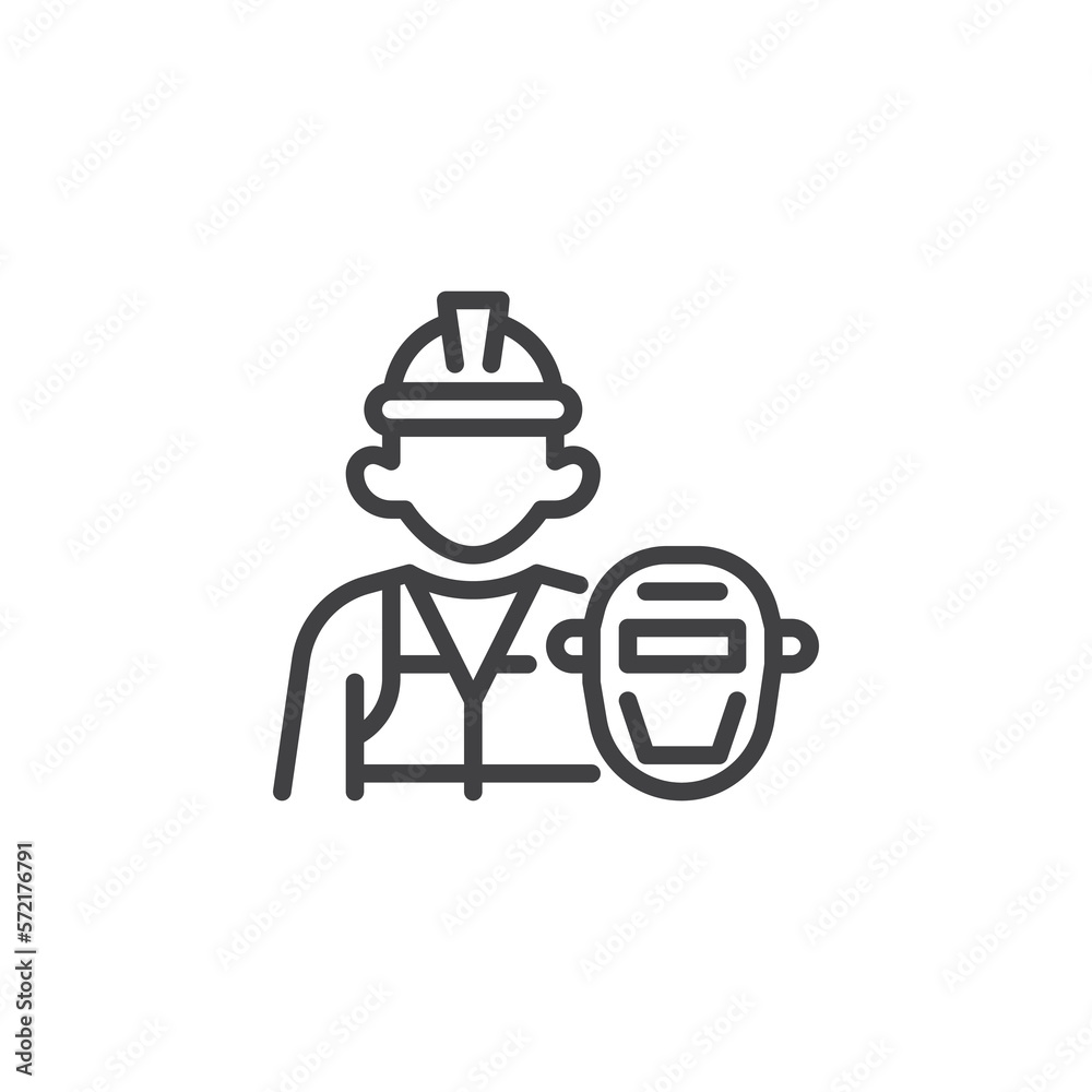 Welder service line icon Welder service line icon