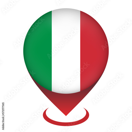 Map pointer with contry Italy. Italy flag. Vector illustration. Free Download Map pointer with contry Italy. Italy flag. Vector illustration. - GFXLoad