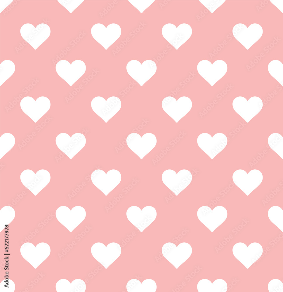 Abstract Monochrome Hearts Minimal Pattern Vector Seamless Design Perfect for Allover Fabric Print or Wrapping Paper Trendy Fashion Colors Simple Look