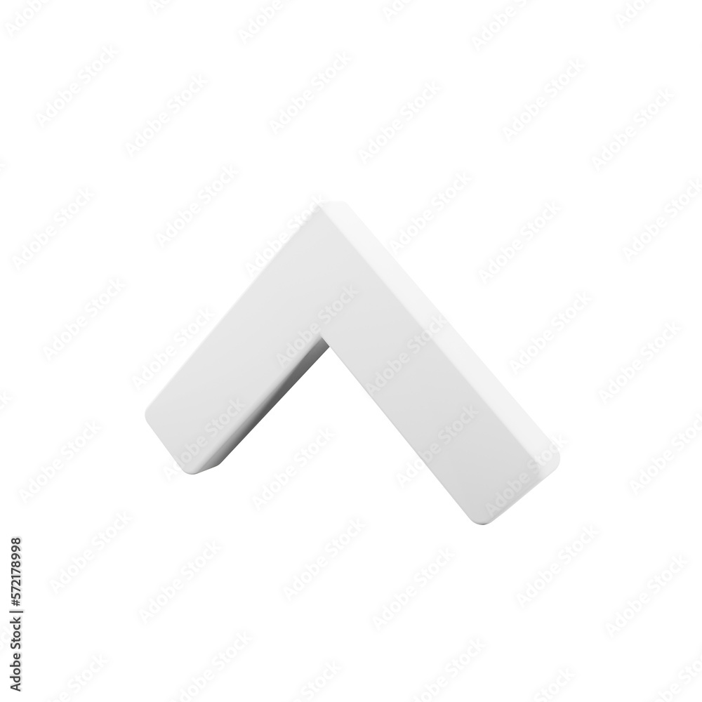 top arrow button 3d illustration