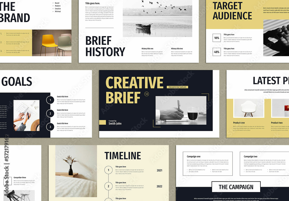 Creative Brief Presentation Template Stock Template Adobe Stock
