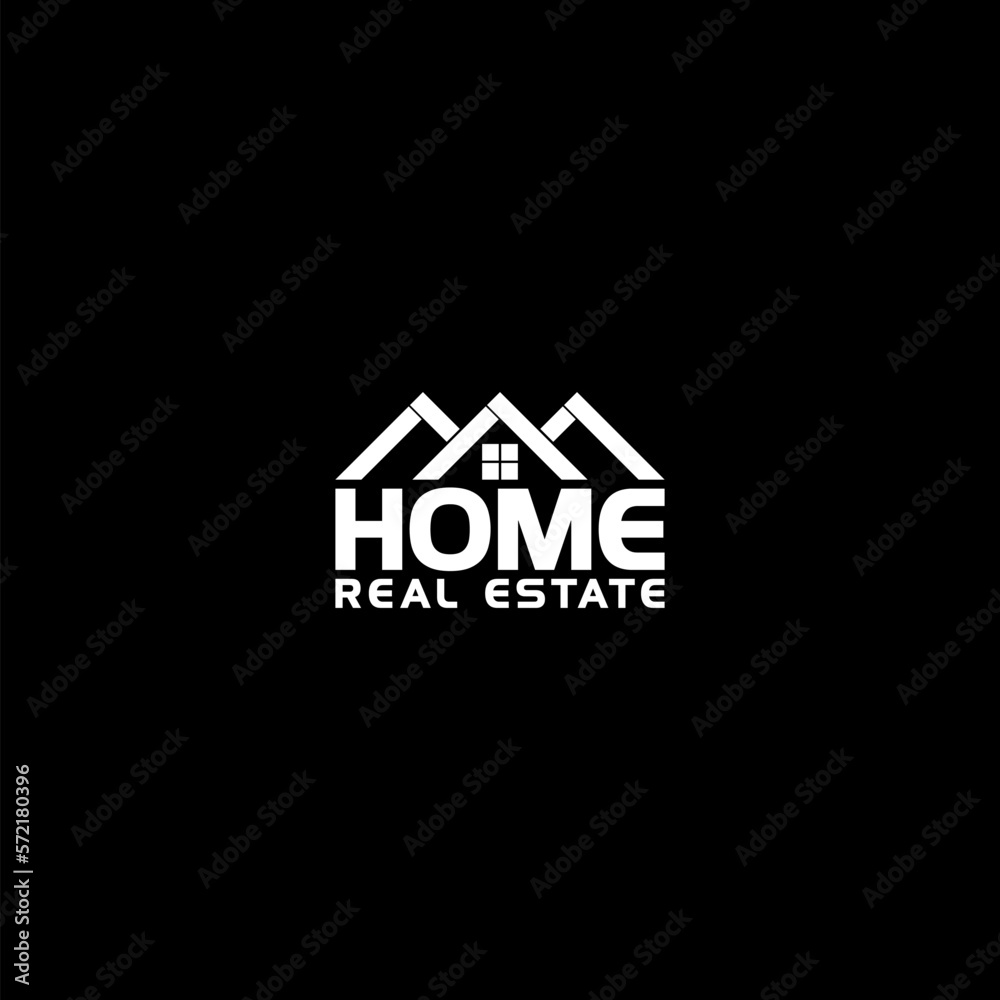 Home real estate icon isolated on dark background Home real estate icon isolated on dark background