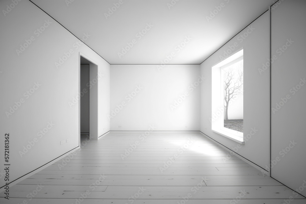 Abstract Luxury white gradient wall and empty studio room background Generative AI Abstract Luxury white gradient wall and empty studio room background Generative AI
