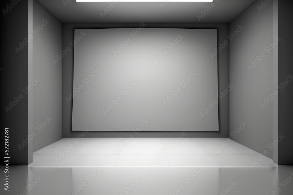 Abstract Luxury white gradient wall and empty studio room background Generative AI Abstract Luxury white gradient wall and empty studio room background Generative AI
