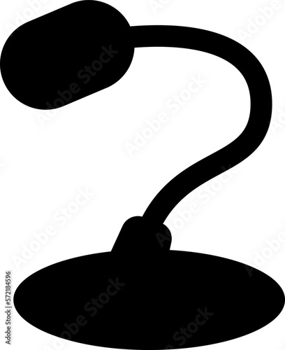 置き型マイクのシンプルなイラストアイコン