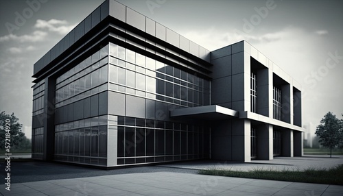 Office building exterior. Generative ai