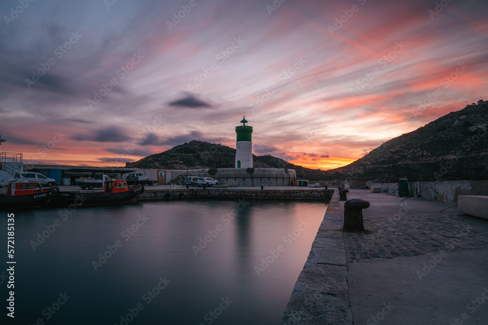 Lighthouse in Cartagena Spain Sunset El Faro de La Curra Atardecer 