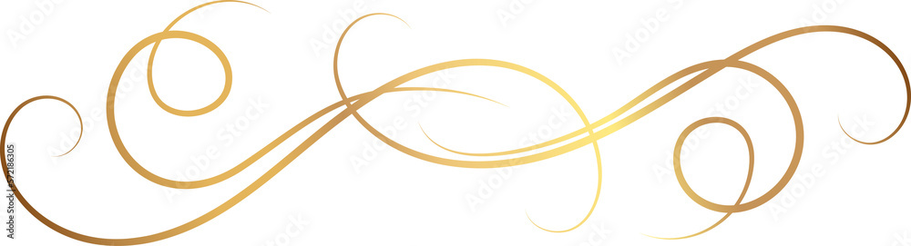 Golden delicate art deco ornament Golden delicate art deco ornament