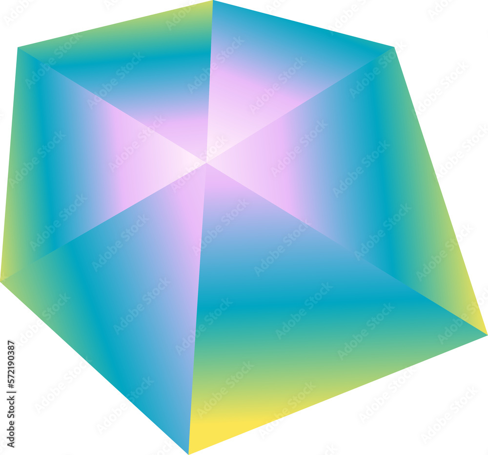 Geometric gradient colorful 3d shape Geometric gradient colorful 3d shape