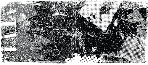 Glitch distorted geometric banner . Noise destroyed background . Trendy defect overlay texture . Glitched collage .Grunge textured . Distressed effect .Vector shapes with stripes screen print texture