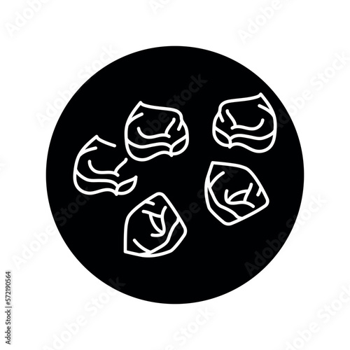 Tortellini pasta color line icon. Italian food.