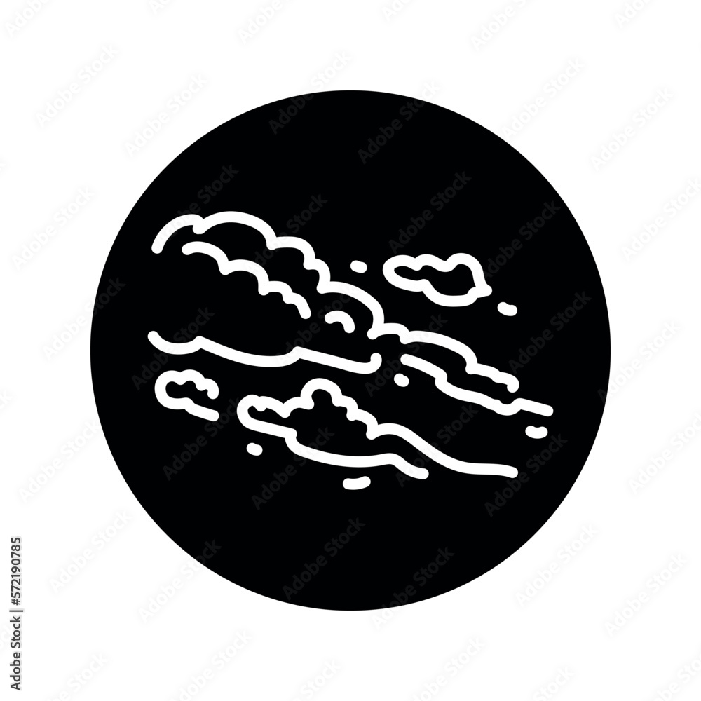 Cloud black line icon. Atmospheric phenomenon. Cloud black line icon. Atmospheric phenomenon.