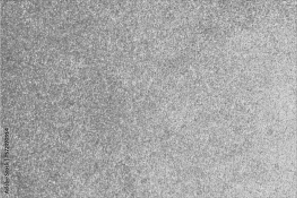Fototapeta premium Black Halftone Texture On White Background. Modern Dotted Futuristic Backdrop. Fade Noise Overlay. Digitally Generated Image. Pop Art Style. Vector Illustration, Eps 10.