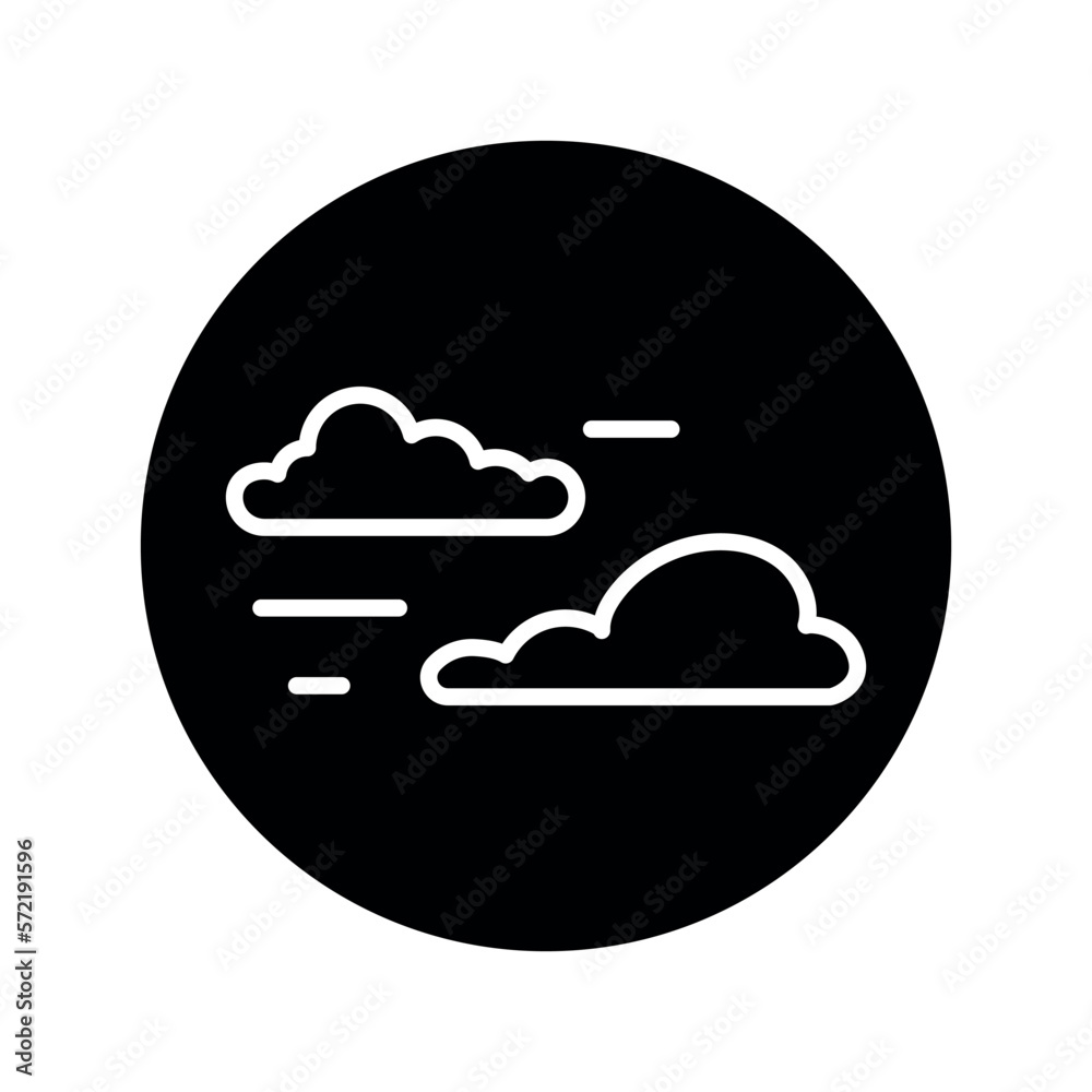 Cloud black line icon. Atmospheric phenomenon. Cloud black line icon. Atmospheric phenomenon.