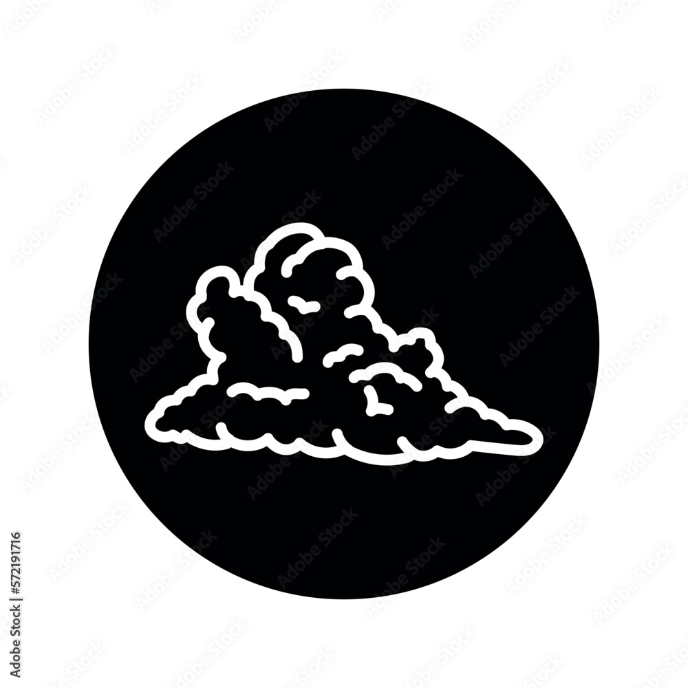 Cloud black line icon. Atmospheric phenomenon.
