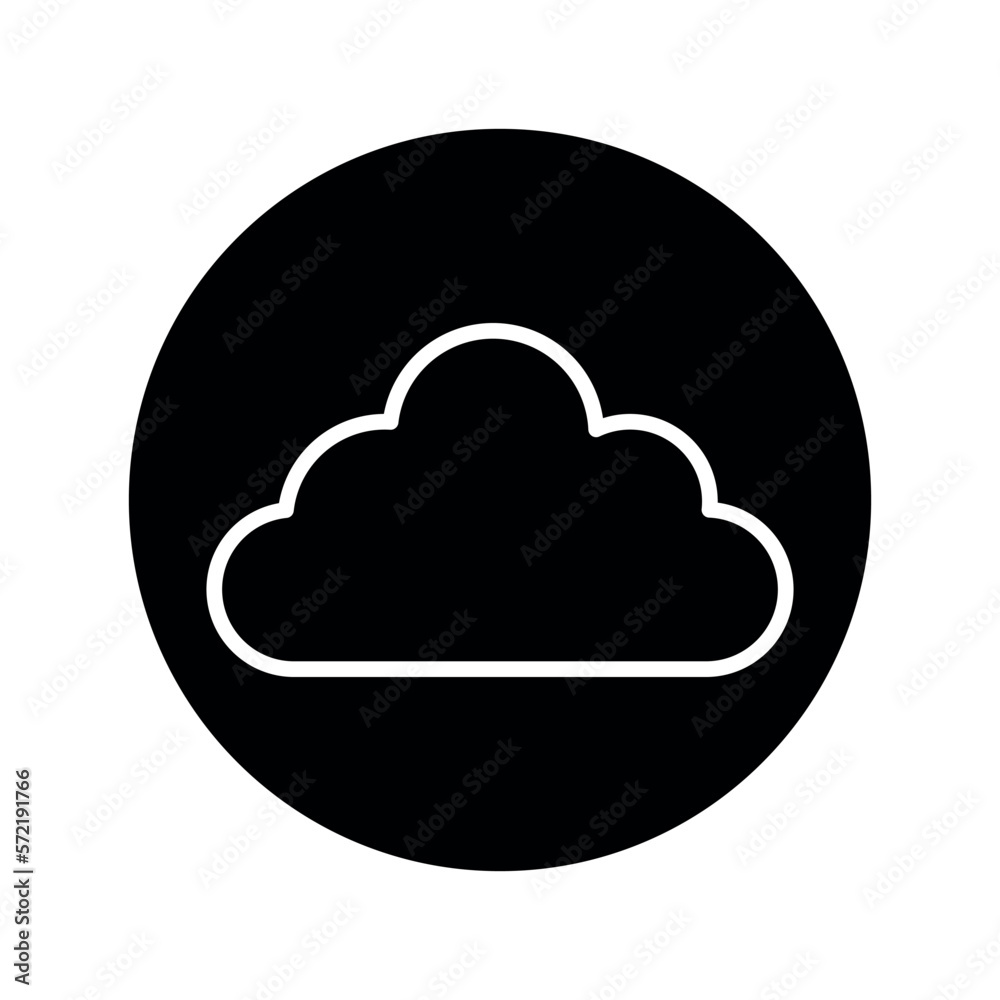 Cloud black line icon. Atmospheric phenomenon. Cloud black line icon. Atmospheric phenomenon.