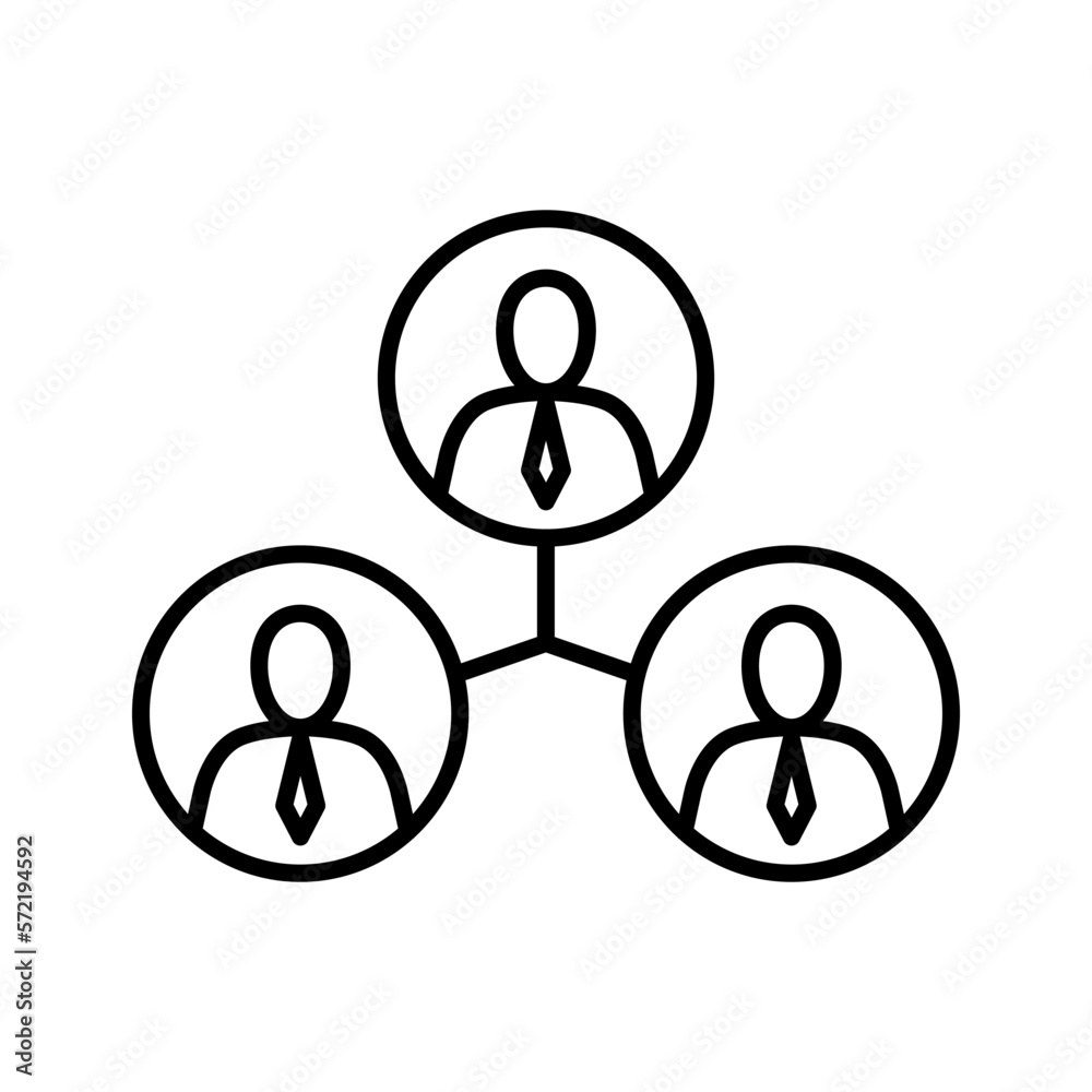 Teamwork management icon. Business teamwork and partnership.