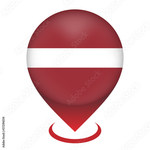Free Download Map pointer with contry Latvia. Latvia flag. Vector illustration. - GFXLoad