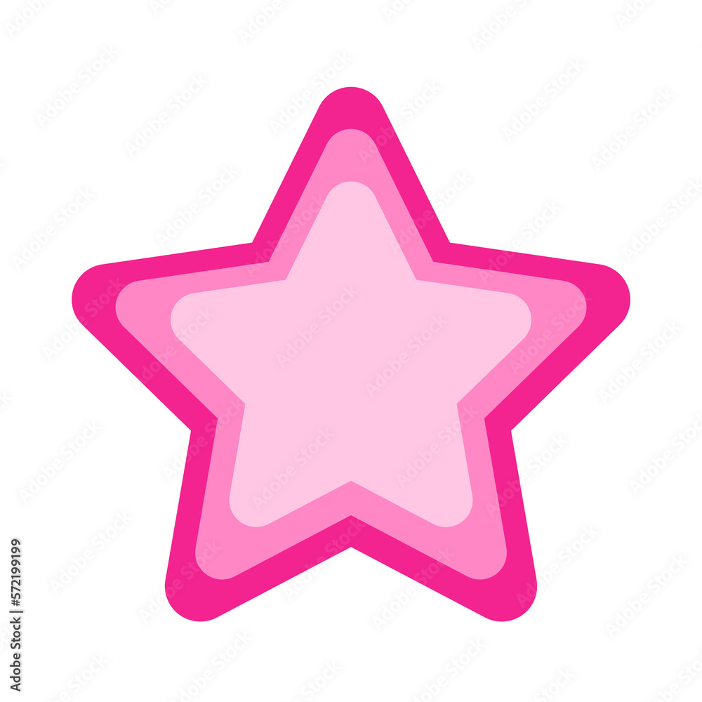 Obraz premium Abstract geometric cute sticker retro style Y2K element