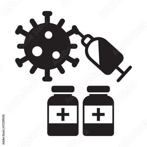 Vaccine, immunity, vaccination icon