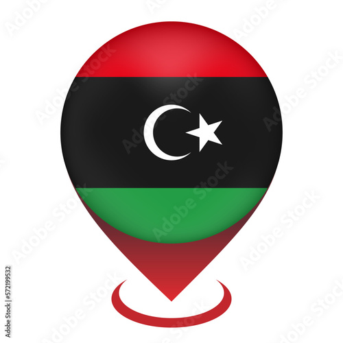 Free Download Map pointer with contry Libya. Libya flag. Vector illustration. - GFXLoad