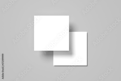 Square Business Card Blank Mockup © SquashyDesign