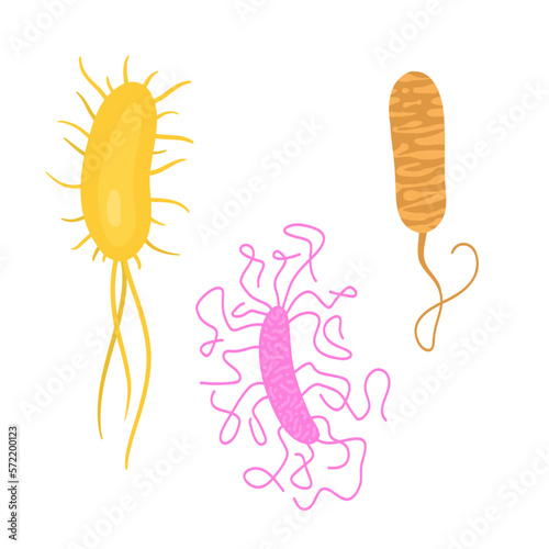 Tree bacteria and virus. Biology micro organisms photo