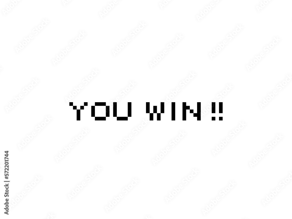 you win のドット文字 you win のドット文字
