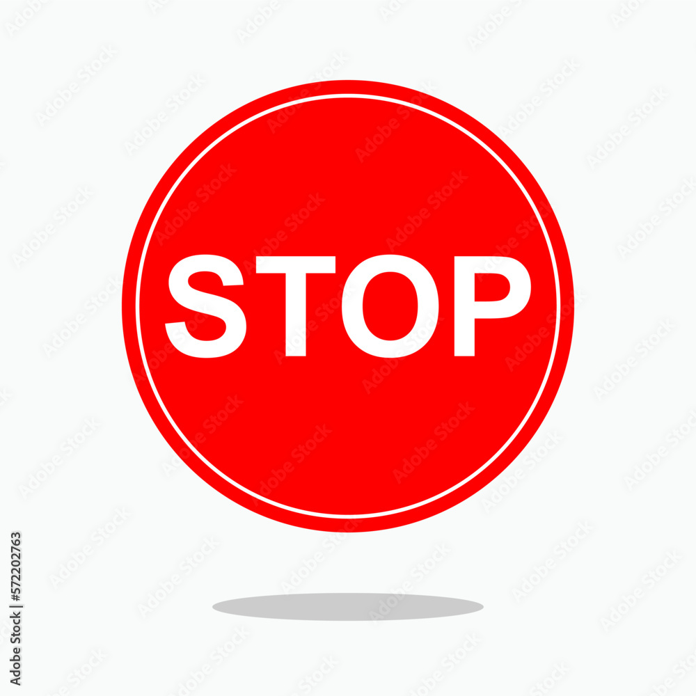 Stop Icon - Prohibition Vector, Sign and Symbol for Design, Presentation, Website or Apps Elements. Stop Icon - Prohibition Vector, Sign and Symbol for Design, Presentation, Website or Apps Elements.