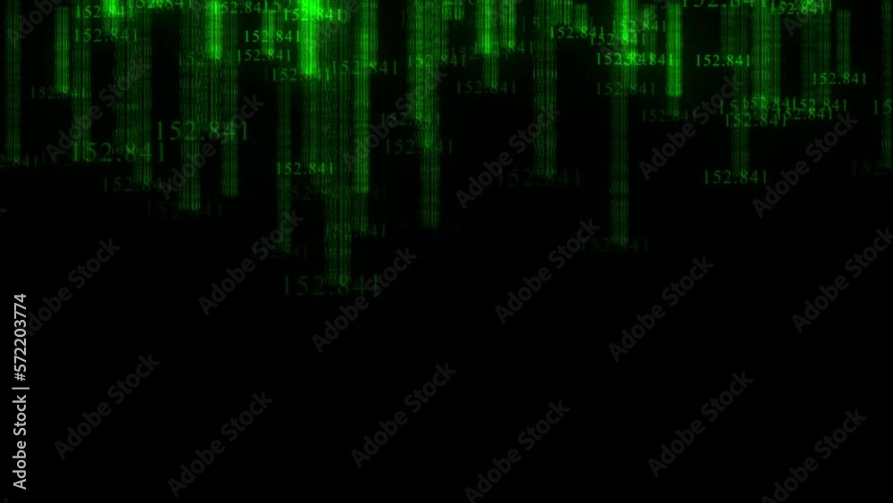 Stockvideon Numbers Moving Down Matrix Background, Falling Green ...