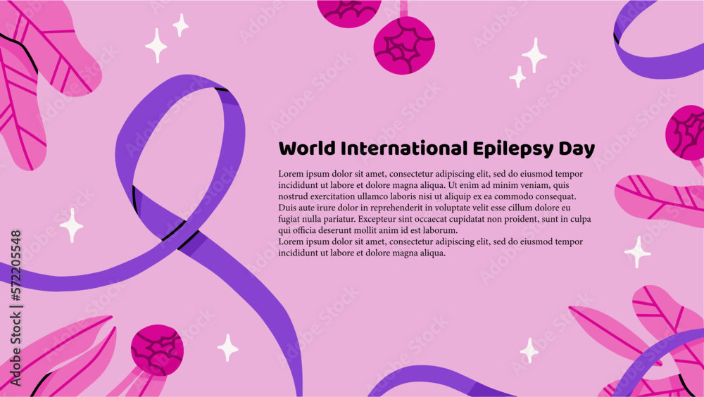 International epilepsy day banner template set vector flat design. national epilepsy awareness month. World Breast Cancer Day banner. Vector illustration of a pink background.