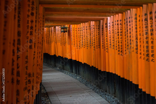 fushimi inari - japanese tori temple in kyoto country
