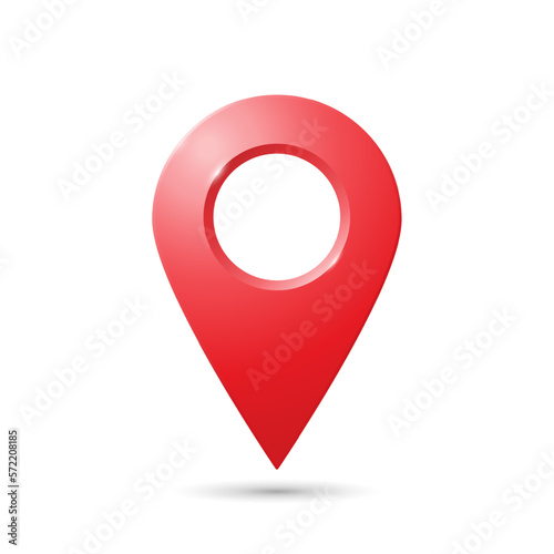 Realistic geolocation map pin code icon. The geolocation icon is dark gray with highlights, shadows and a yellow insert on a gradient background. Vector EPS 10.