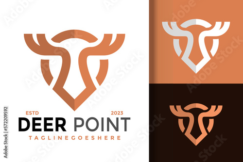 Foto Deer Mark Point Logo Logos Design Element Stock Vector Illustration Template