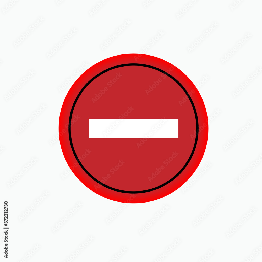 Stop Icon. Prohibition Vector Sign & Symbol. Stop Icon. Prohibition Vector Sign & Symbol.