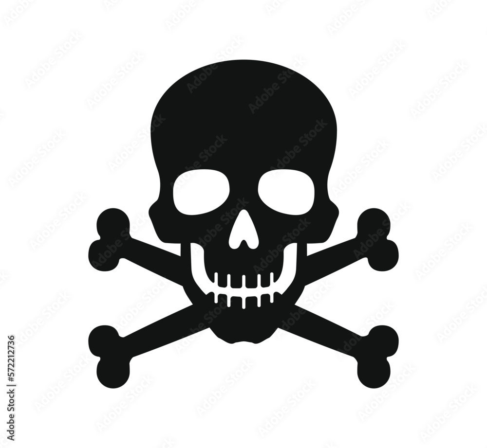 classic skull and crossbones poison symbol classic skull and crossbones poison symbol