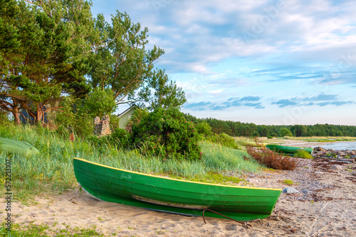 Baltic Sea sandy coastline. Estonia photo