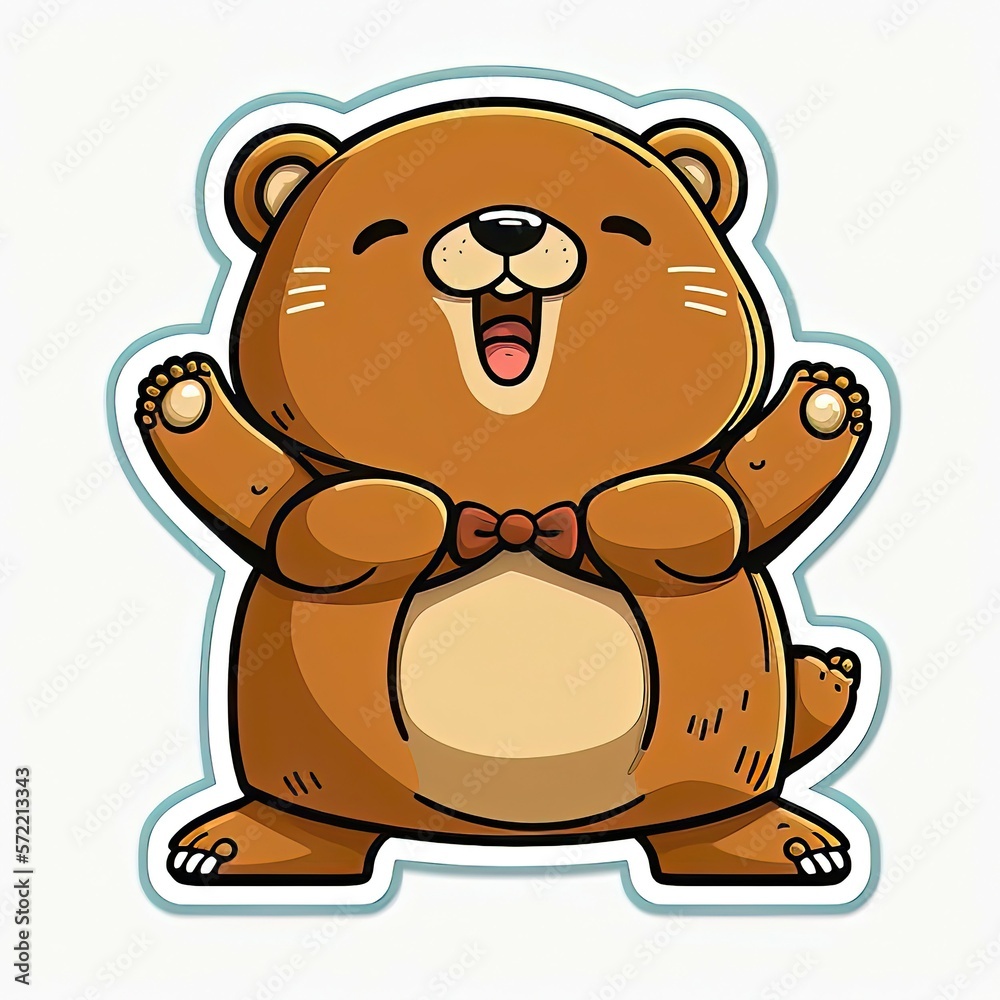 Fototapeta premium wildlife wonder a cartoon bear character for zoo designs generative ai technology
