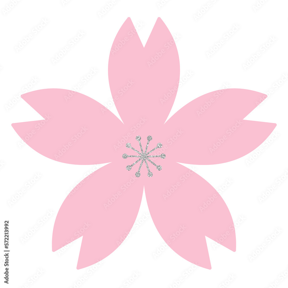 Pink Cherry Blossom with silver flower core Pink Cherry Blossom with silver flower core